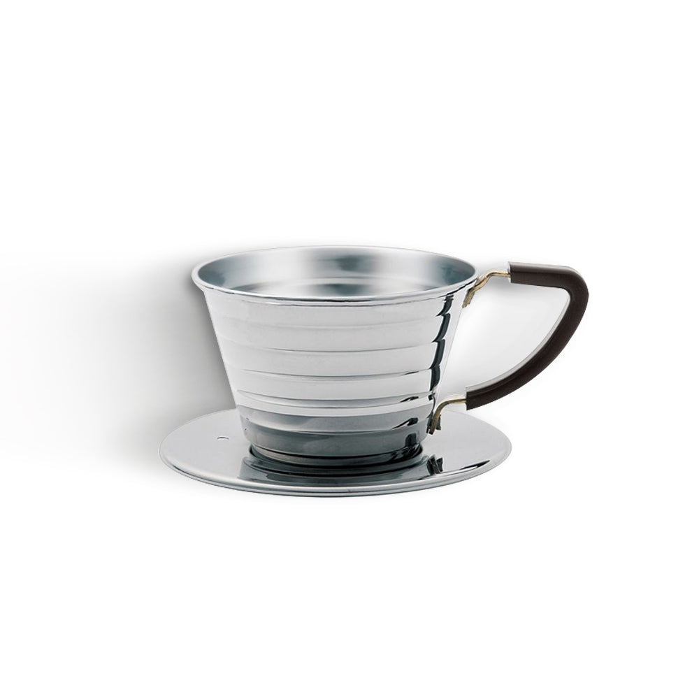 Kalita Wave 155 Pro Pour-Over Coffee Kit - Stainless Steel Dripper, 300ml Server & Filters