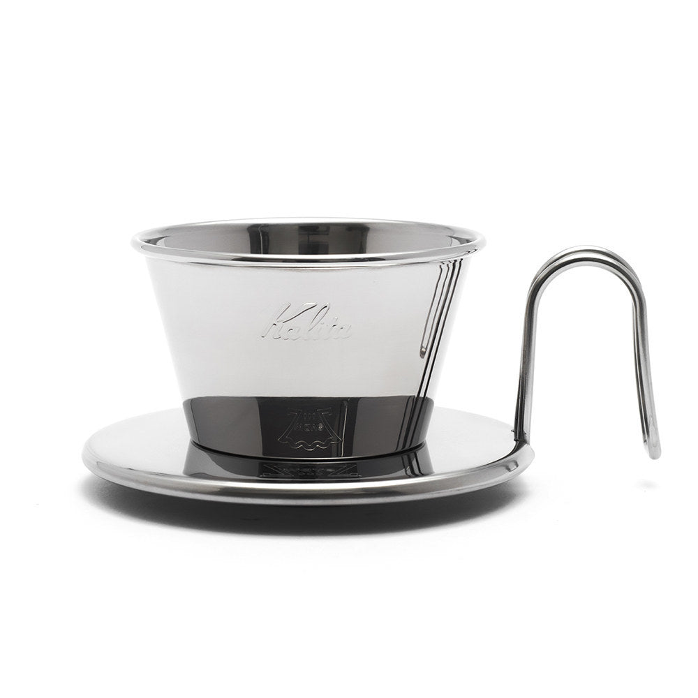 Kalita Wave Tsubame 155 Stainless Steel Pour-Over Dripper - Handcrafted in Japan (1-2 Cups)