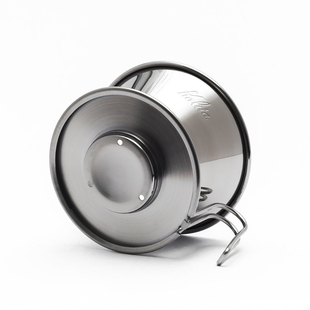 Kalita Wave Tsubame 185 Stainless Steel Pour-Over Dripper - Handcrafted in Japan (2-4 Cups)