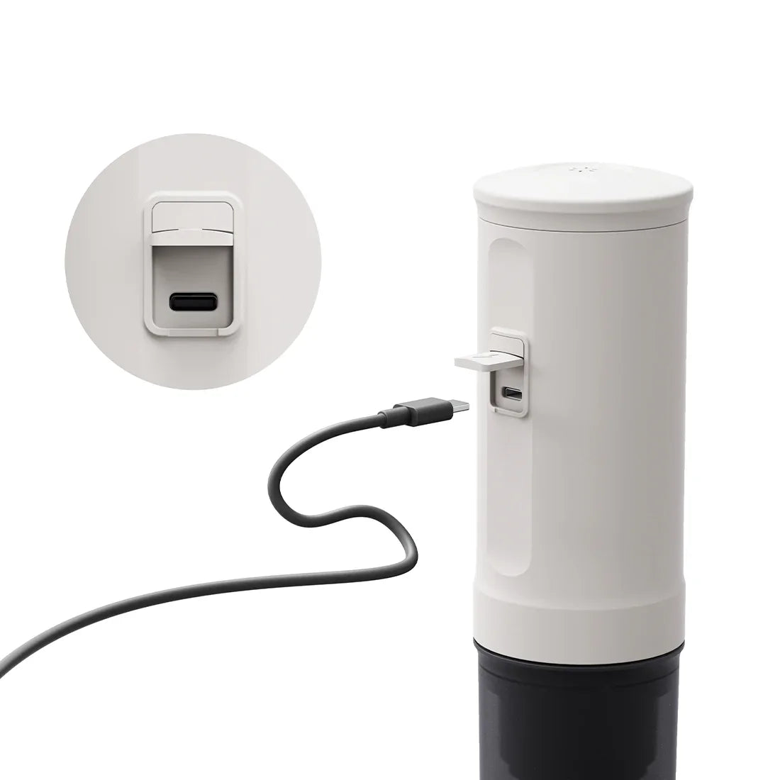 OutIn Nano Portable Electric Espresso Machine - Pearl White, 20-Bar Self-Heating (12V/USB-C)