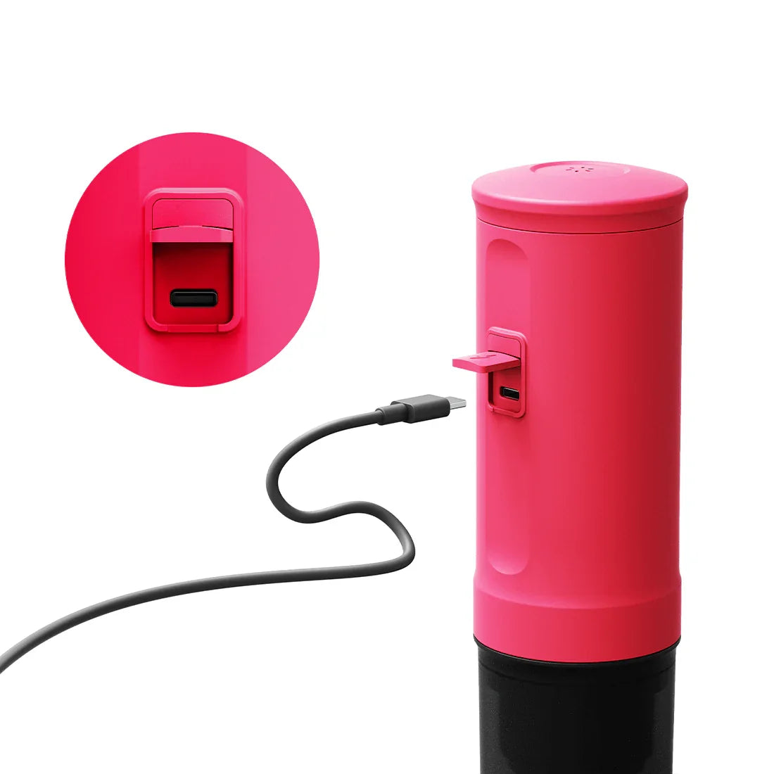 OutIn Nano Portable Electric Espresso Machine - Fuchsia Pink, 20-Bar Self-Heating (12V/USB-C)